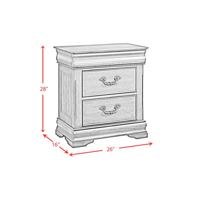 Northridge 3 - Drawer Nightstand in Cherry - Al Rugaib Furniture