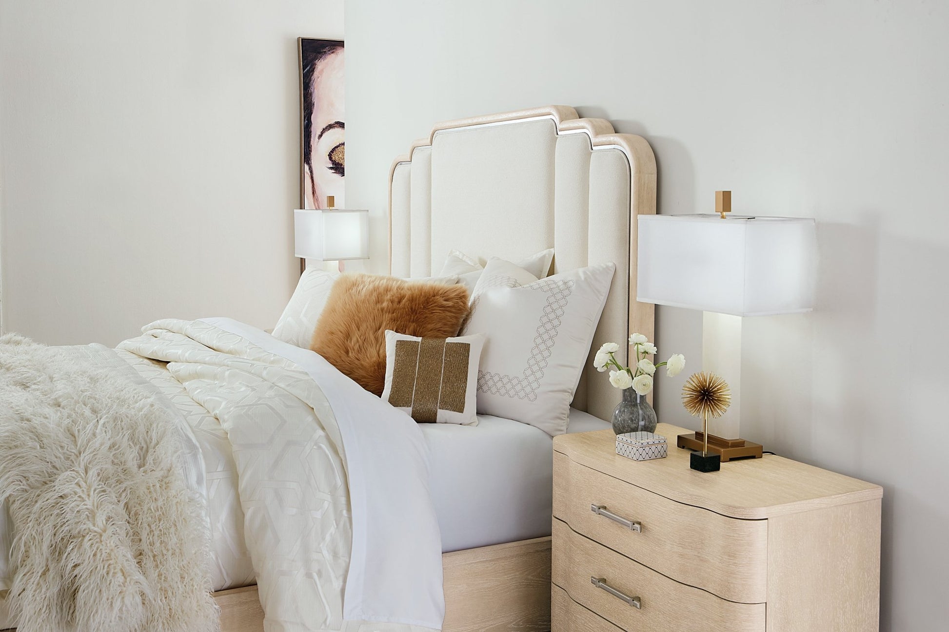 Nouveau Chic Cal King Upholstered Bed Beds| Hooker