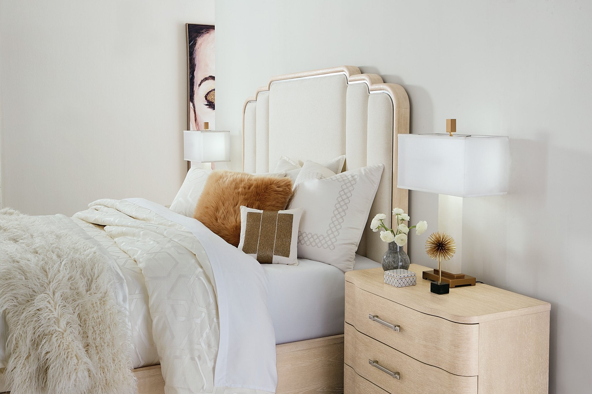 Nouveau Chic Cal King Upholstered Bed Beds| Hooker