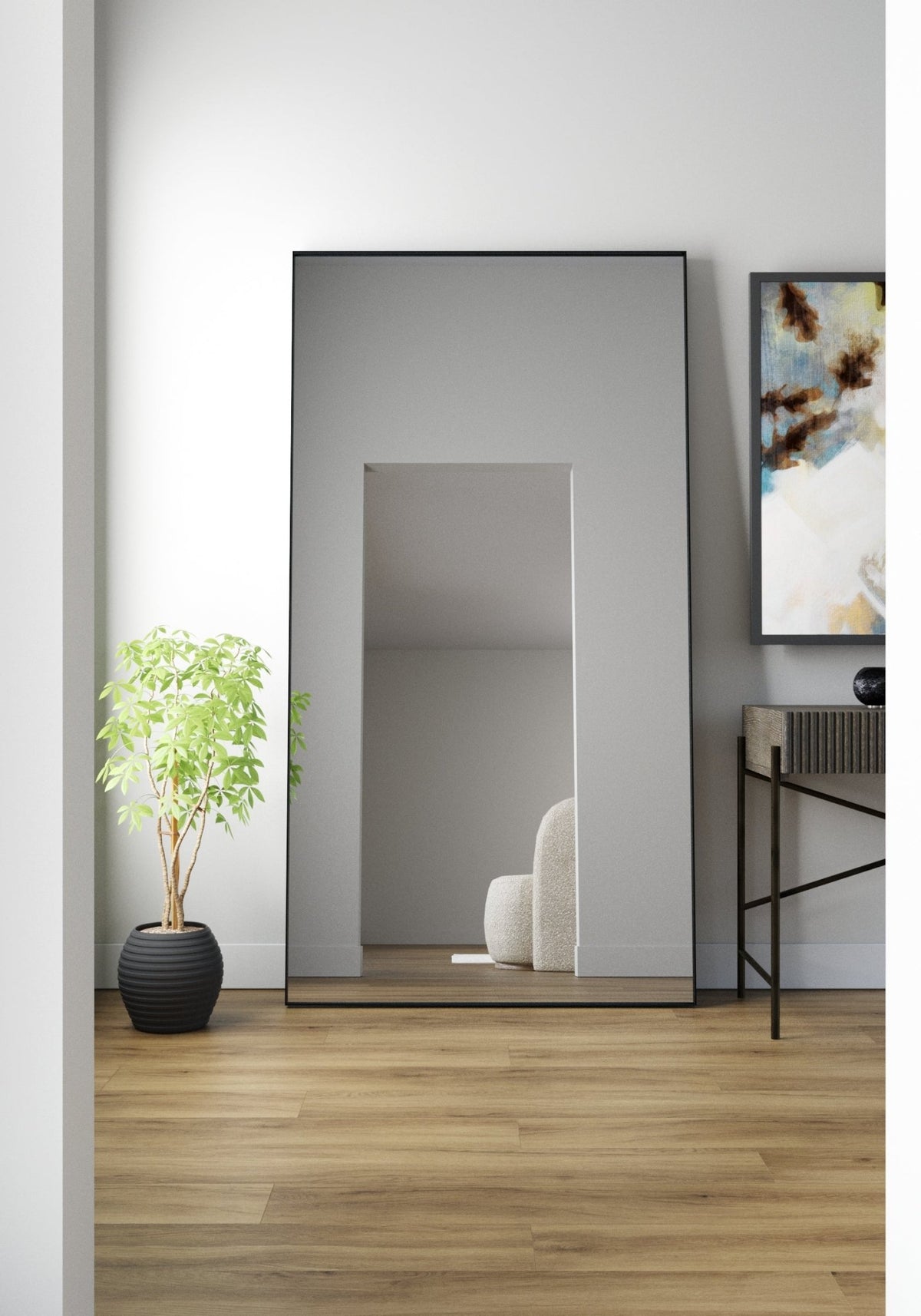 Novaria Mirror Black Mirrors| Roots Furniture