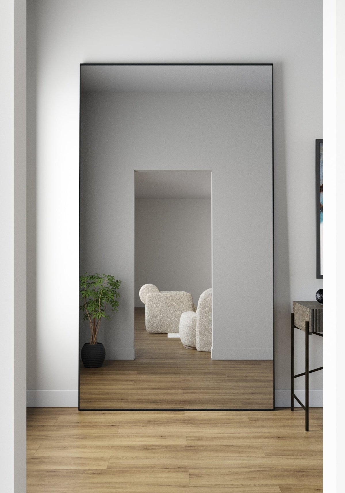 Novaria Mirror Black Mirrors| Roots Furniture
