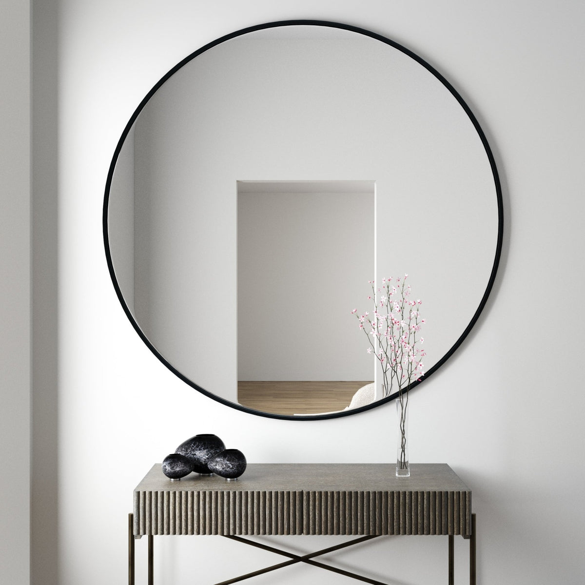 Novaria Mirror Black Mirrors| Roots Furniture