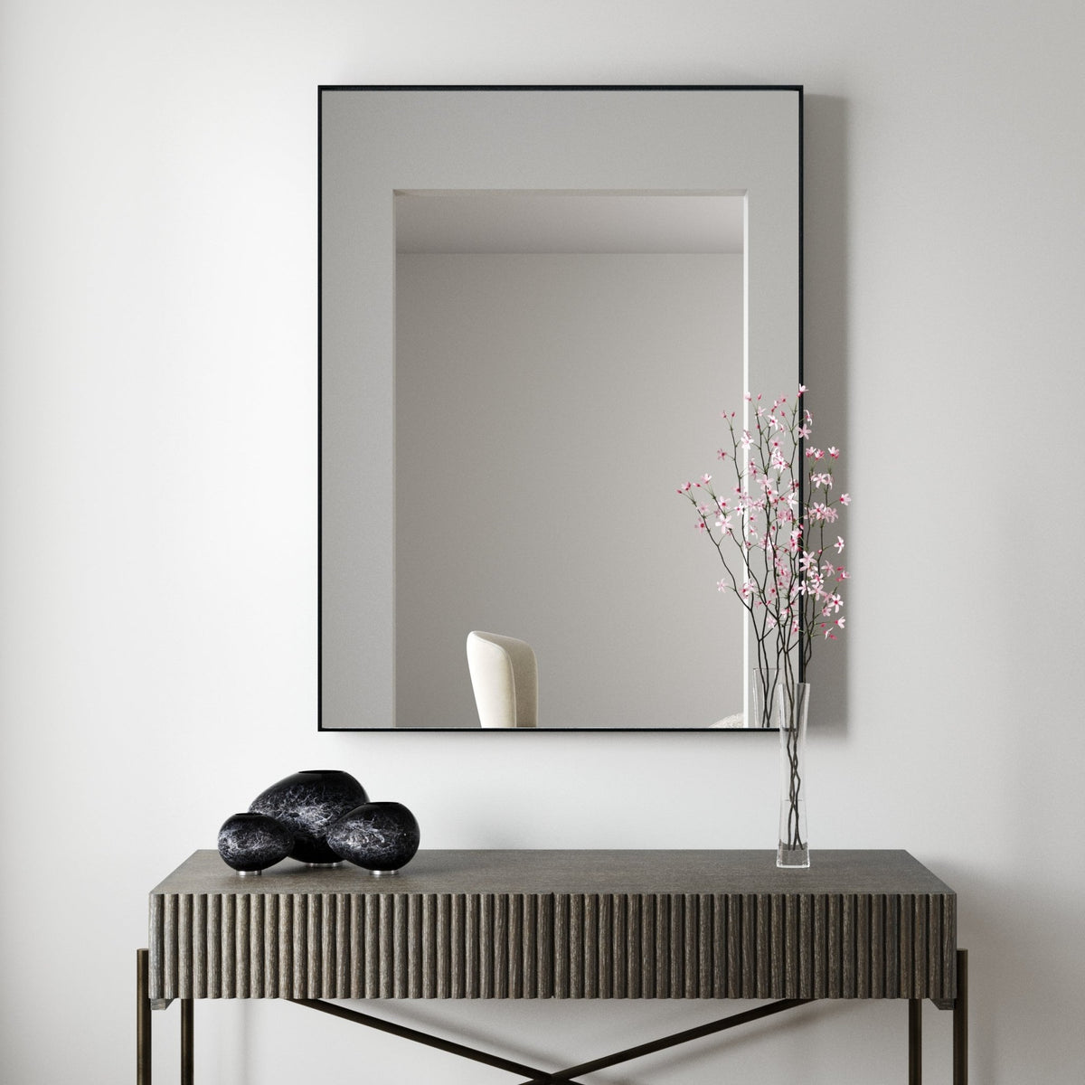 Novaria Mirror Black Mirrors| Roots Furniture