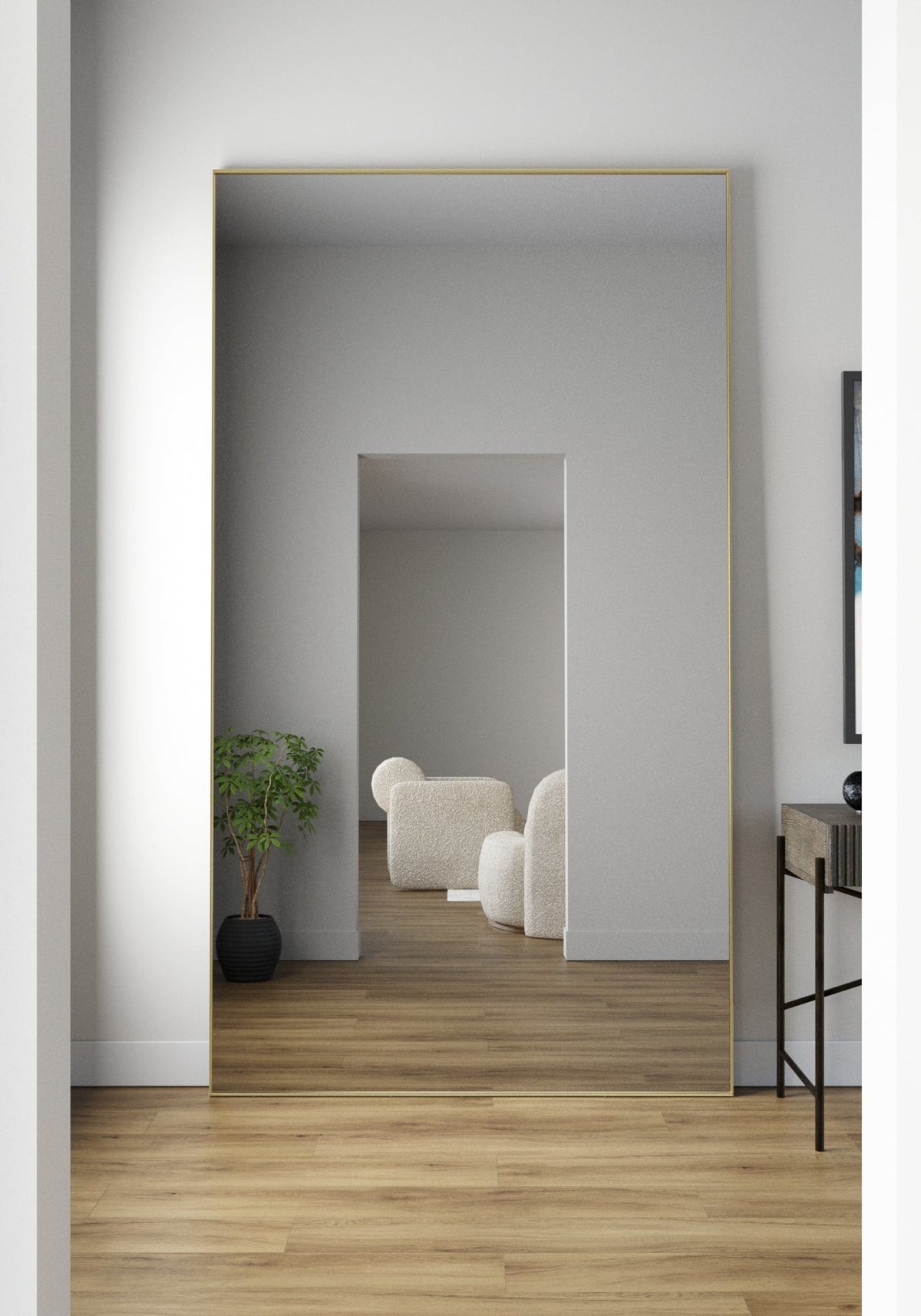 Novaria Mirror Gold Mirrors| Roots Furniture