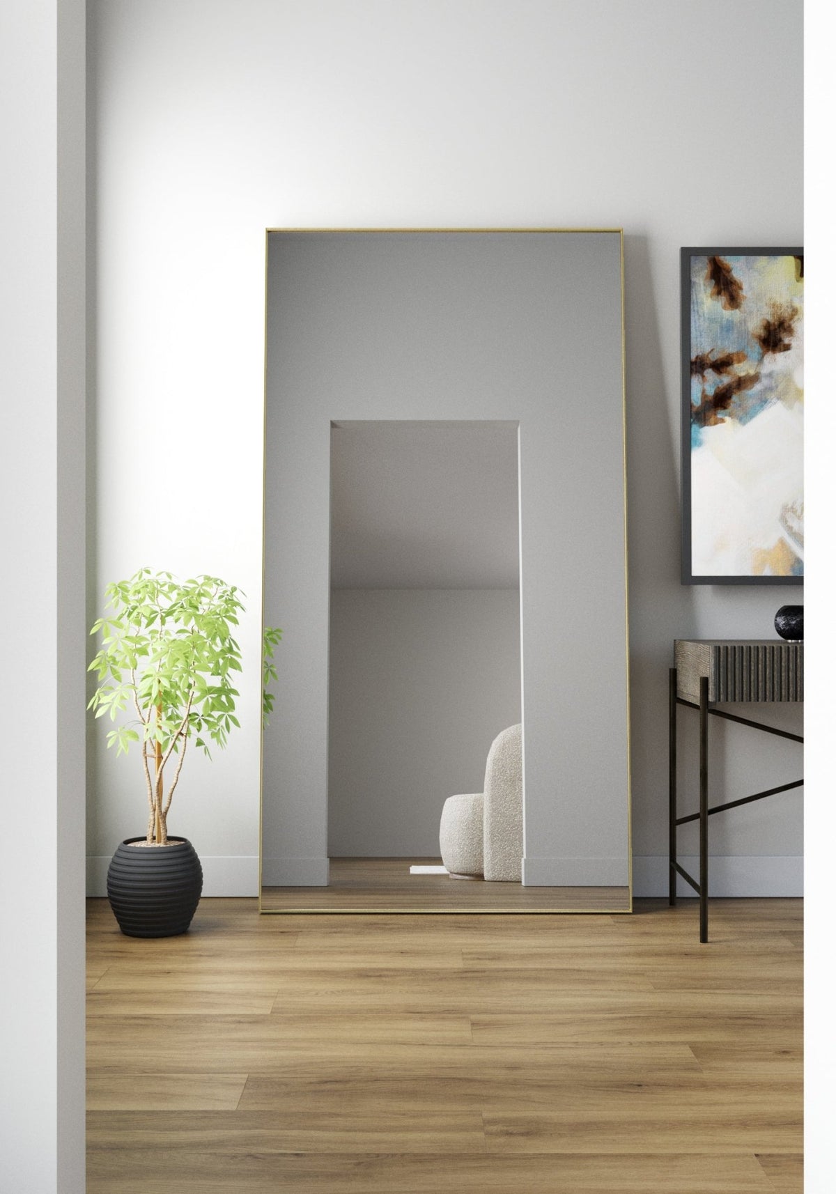Novaria Mirror Gold Mirrors| Roots Furniture