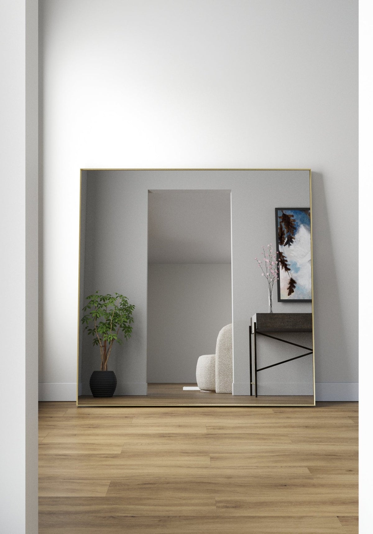 Novaria Mirror Gold Mirrors| Roots Furniture