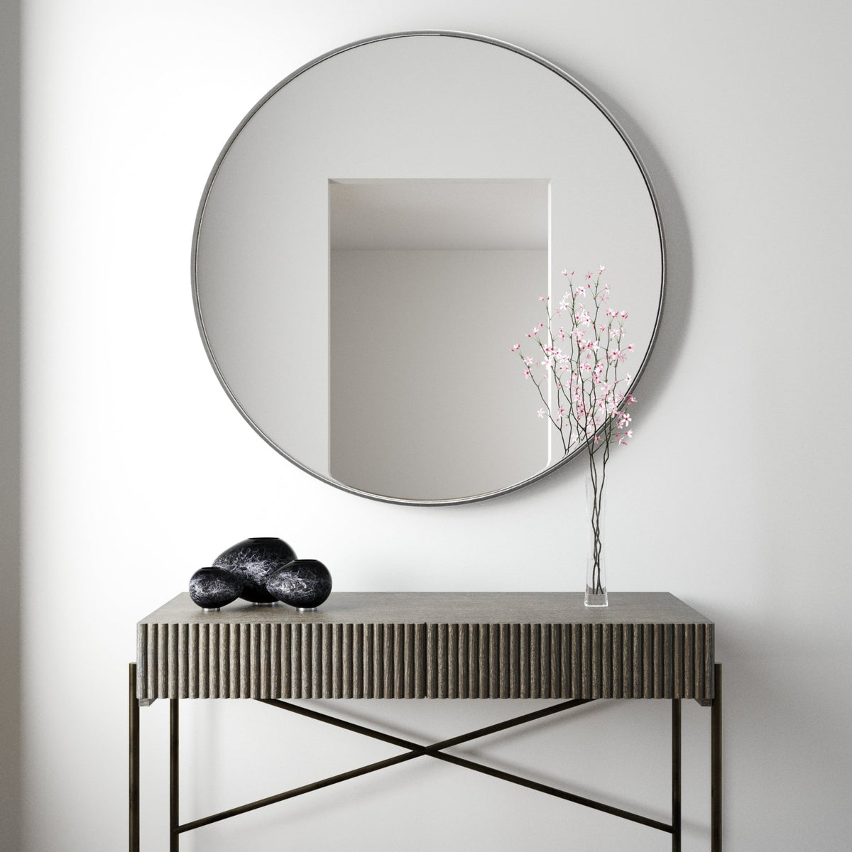 Novaria Mirror Grey Mirrors| Roots Furniture