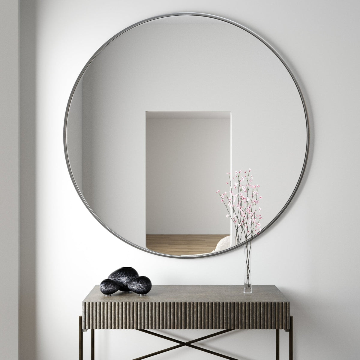 Novaria Mirror Grey Mirrors| Roots Furniture