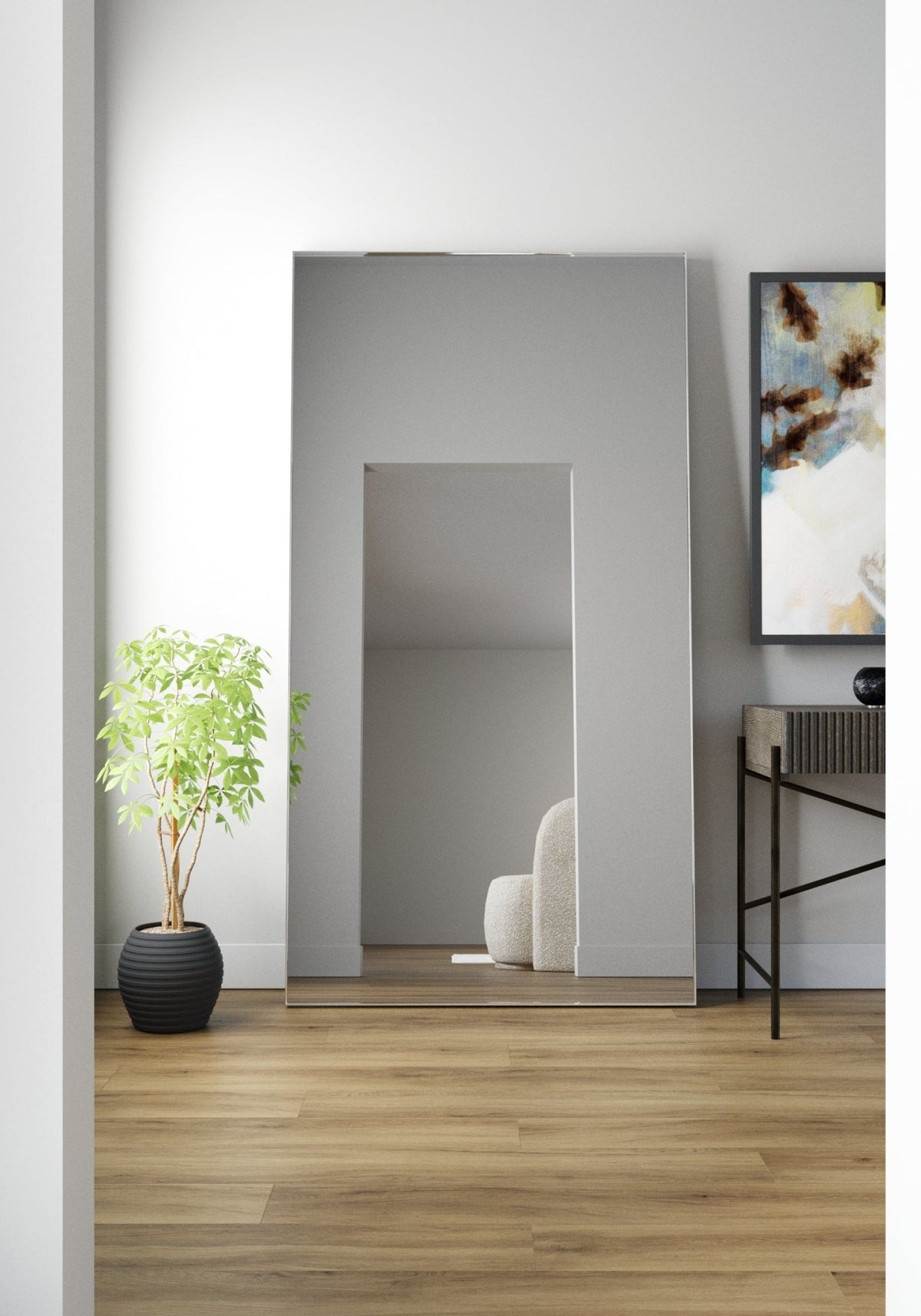 Novaria Mirror Silver Mirrors| Roots Furniture