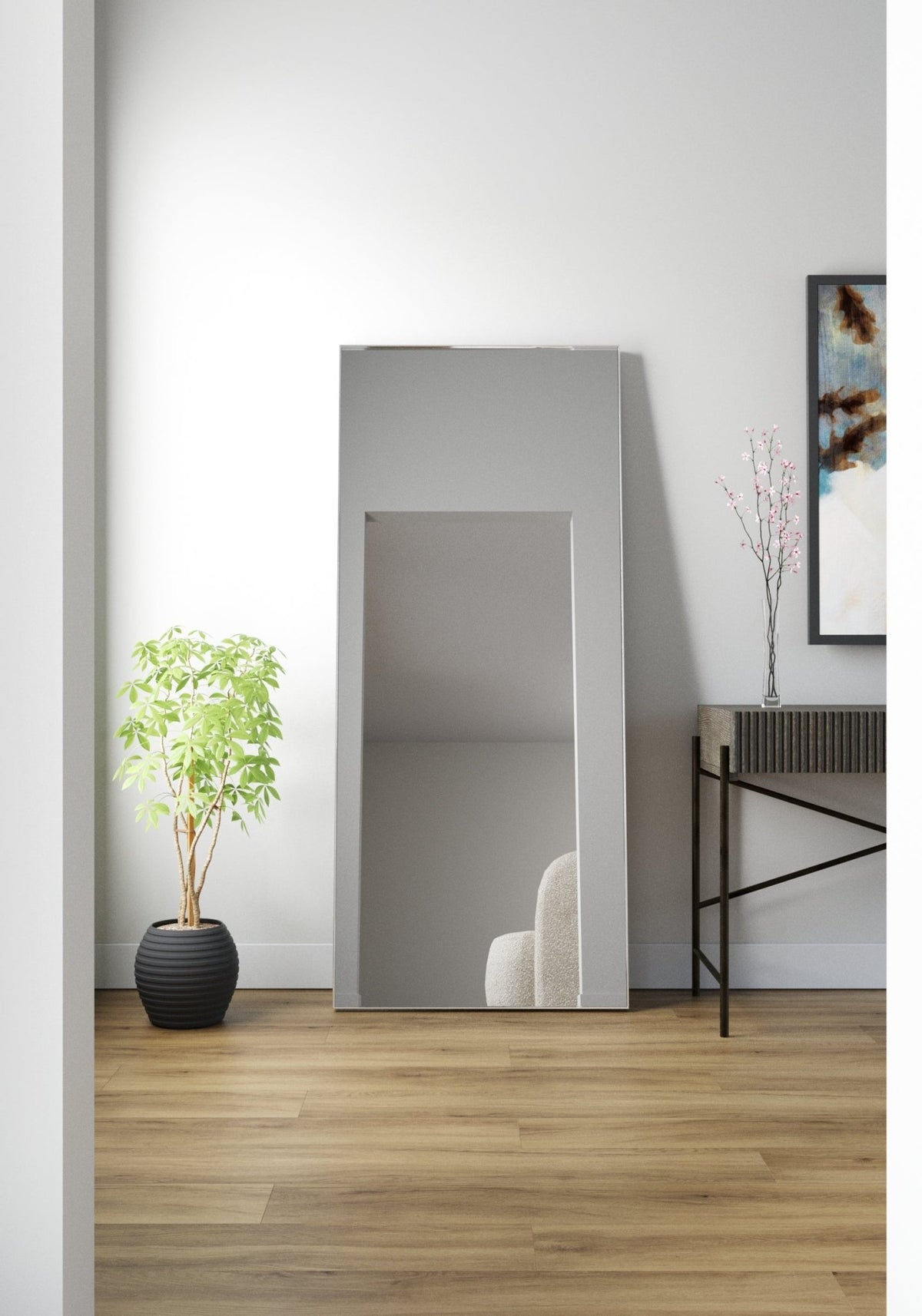 Novaria Mirror Silver Mirrors| Roots Furniture
