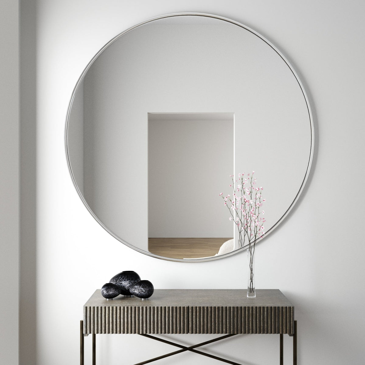 Novaria Mirror Silver Mirrors| Roots Furniture