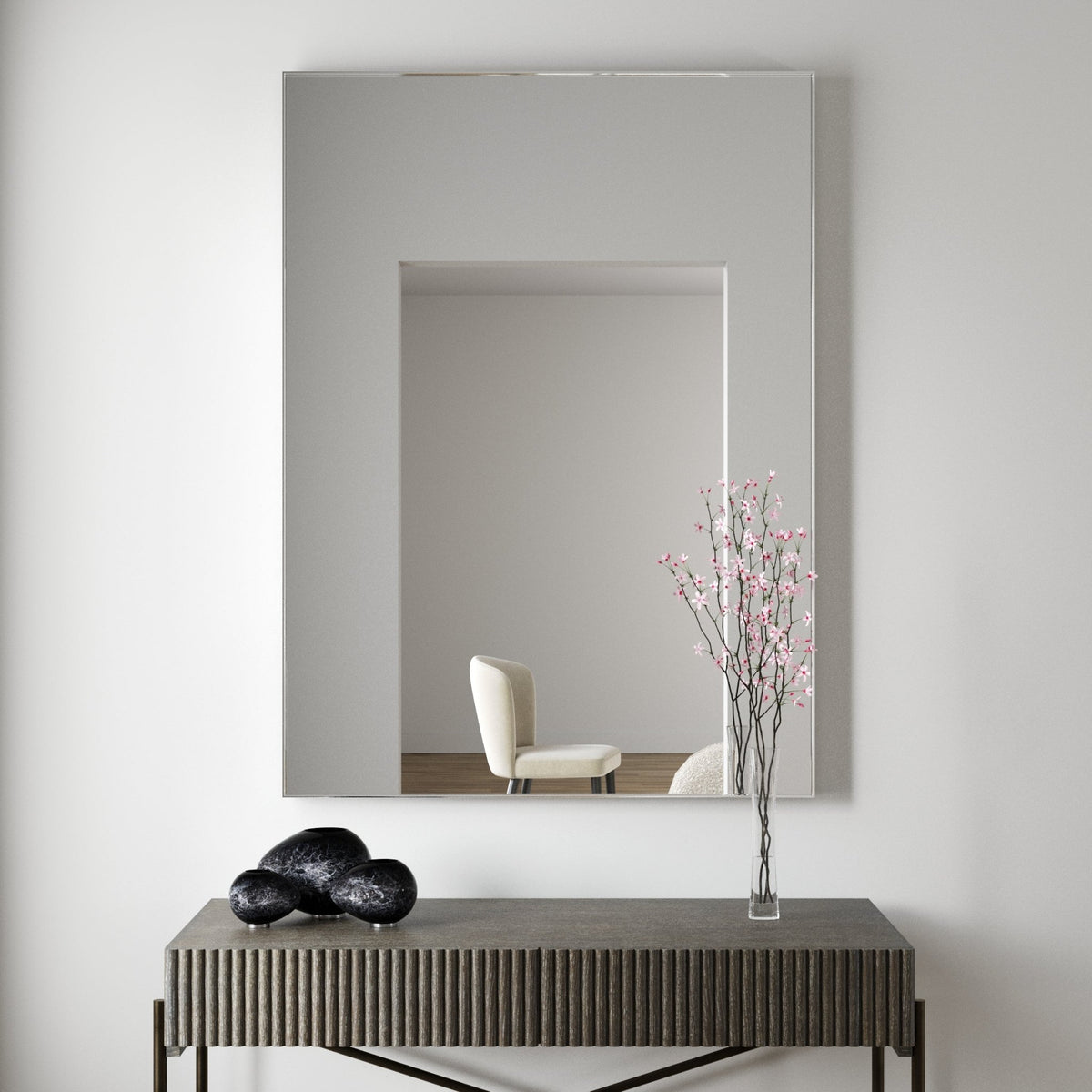Novaria Mirror Silver Mirrors| Roots Furniture