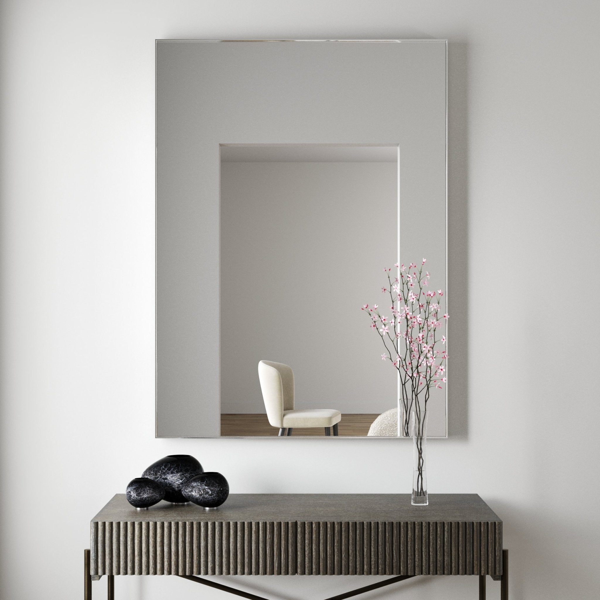 Novaria Mirror Silver Mirrors| Roots Furniture