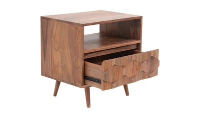 O2 Nightstand Brown - Al Rugaib Furniture