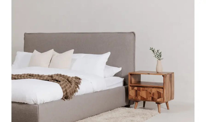 O2 Nightstand Brown - Al Rugaib Furniture