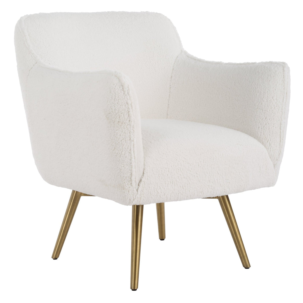 Oasis White Swivel Chair Chairs| Uttermost
