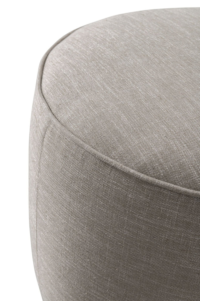 Oatmeal Linen Ottoman W55.5xH44cm - Al Rugaib Furniture