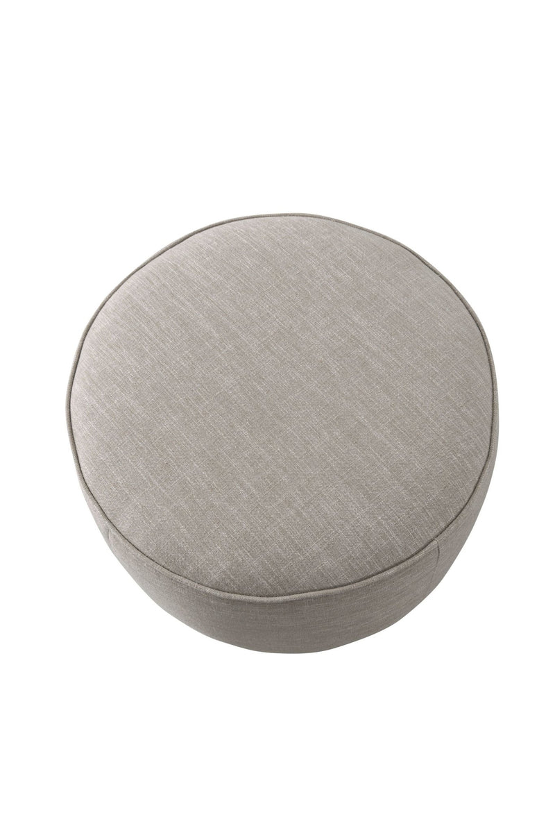 Oatmeal Linen Ottoman W55.5xH44cm - Al Rugaib Furniture