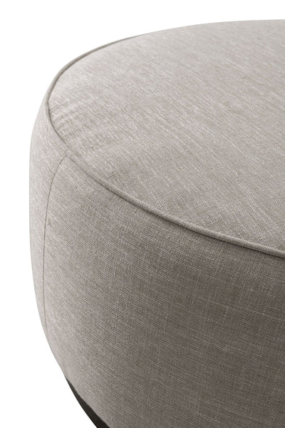 Oatmeal Linen Ottoman W91xH36cm - Al Rugaib Furniture