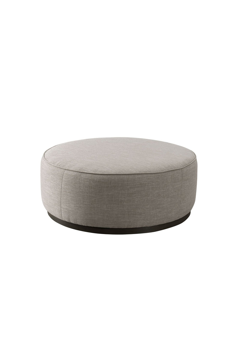 Oatmeal Linen Ottoman W91xH36cm - Al Rugaib Furniture