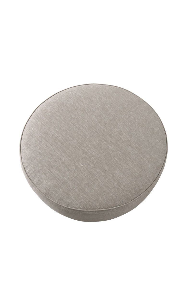 Oatmeal Linen Ottoman W91xH36cm - Al Rugaib Furniture
