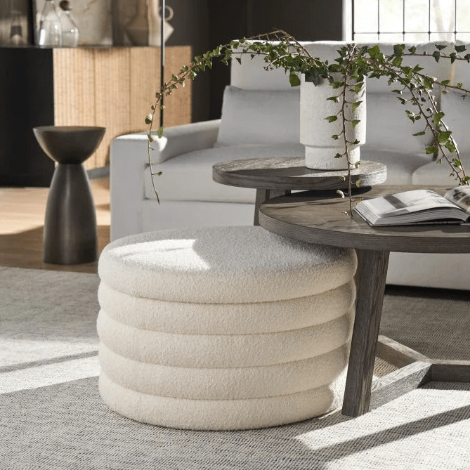 Obi Storage Ottoman (Berber Snow) Ottomans| Universal