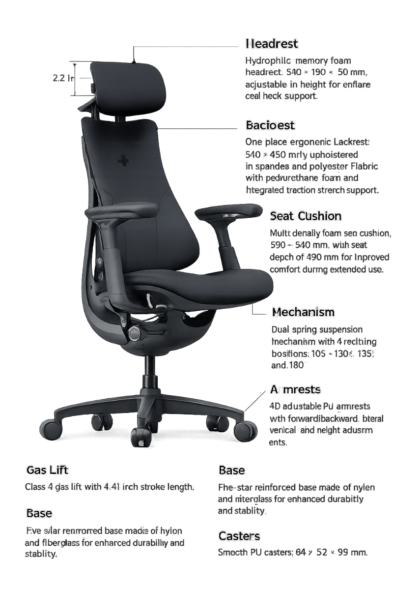 Dynamic Ergonomic Chair - Dark Grey