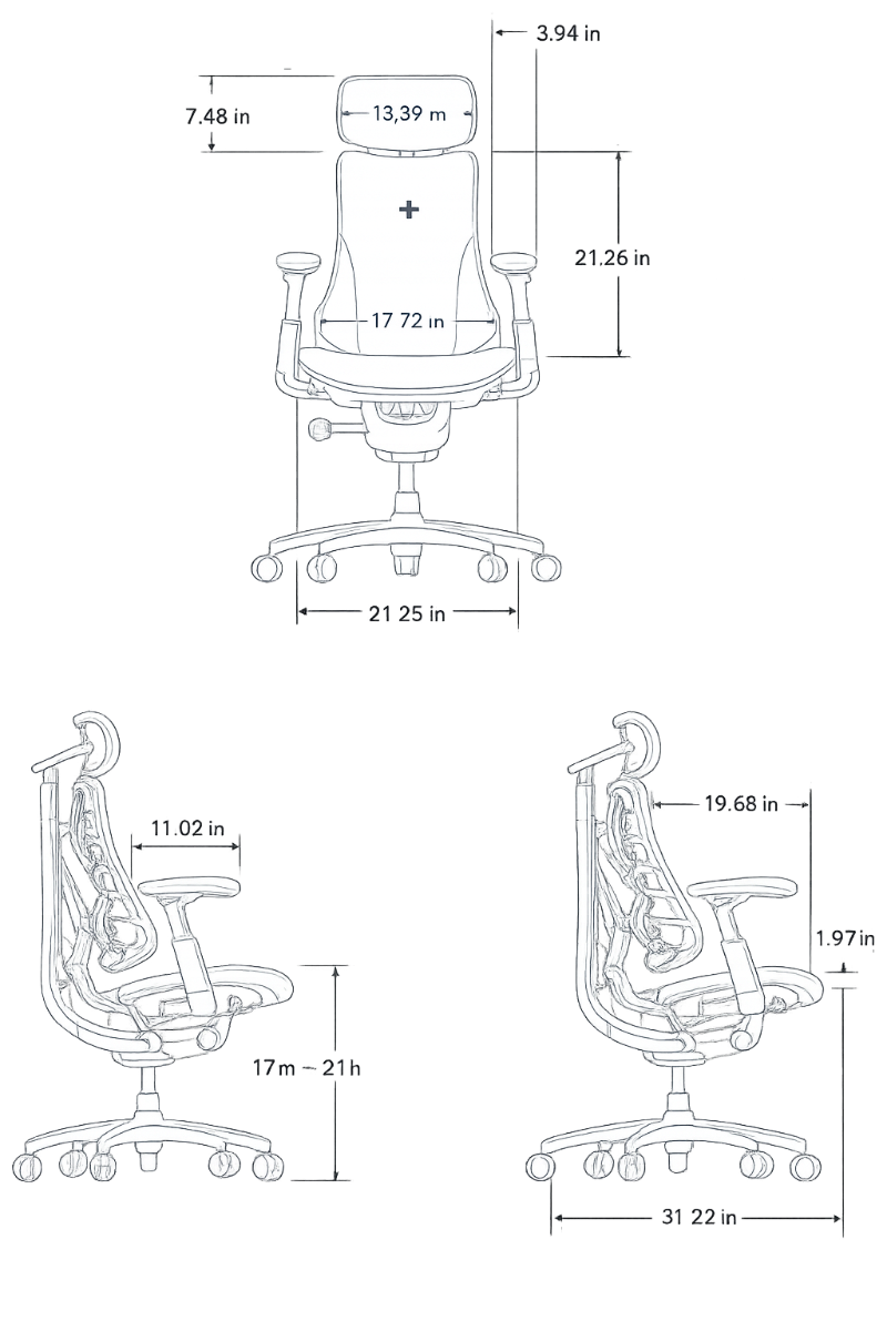 Dynamic Ergonomic Chair - Dark Grey