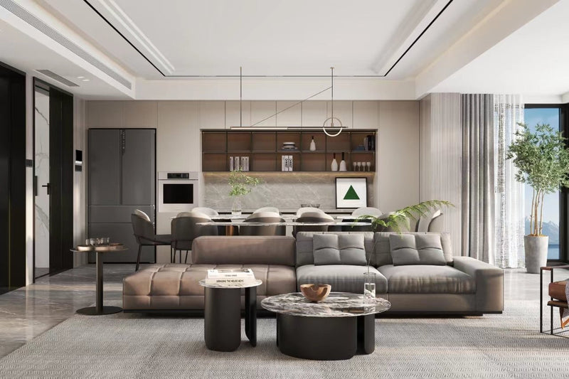 Ocean Storm Matte Gold Side Table - Al Rugaib Furniture