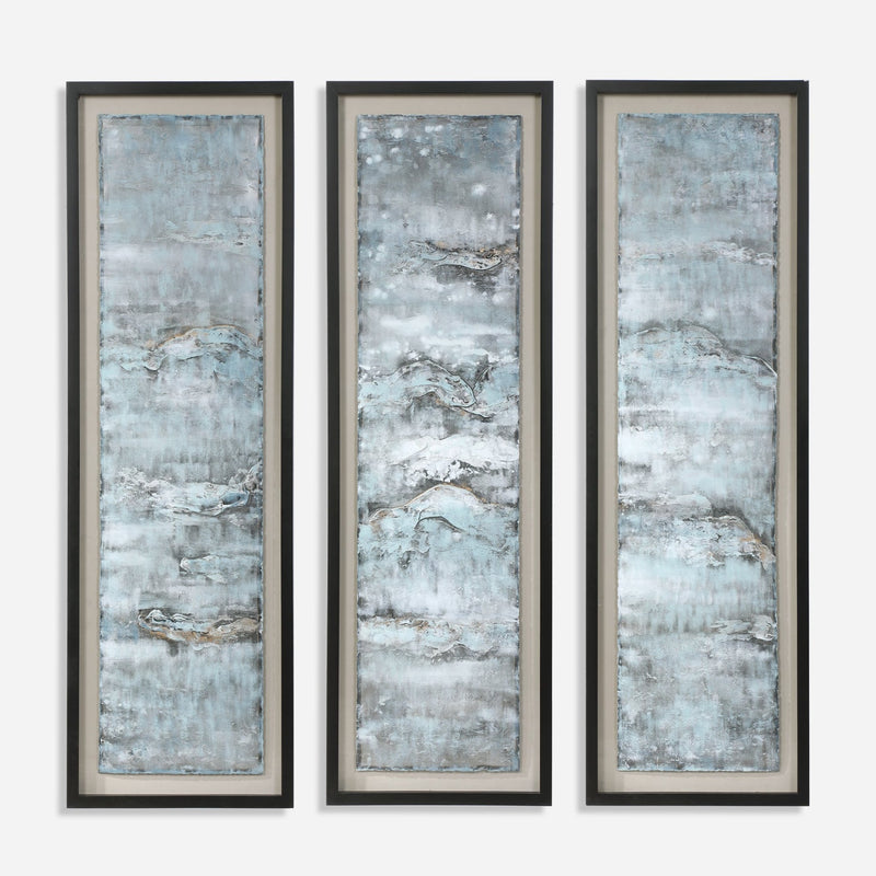 Ocean Swell Framed Prints, S/3, 3 Cartons - Al Rugaib Furniture