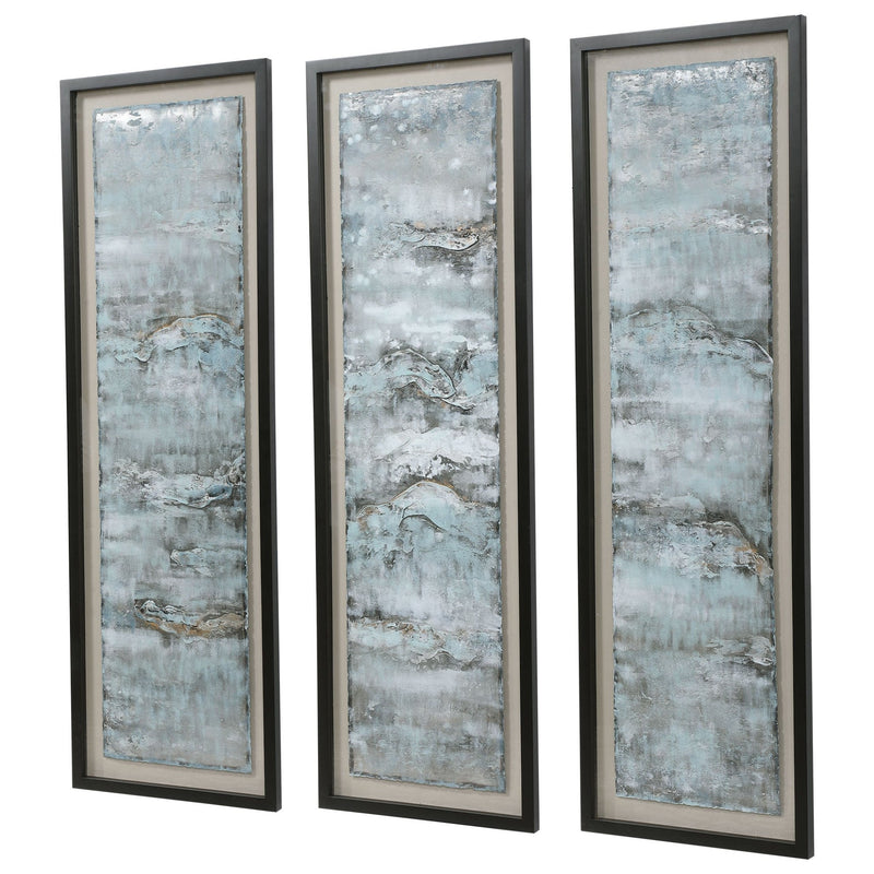 Ocean Swell Framed Prints, S/3, 3 Cartons - Al Rugaib Furniture