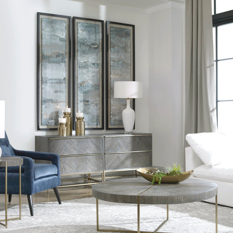 Ocean Swell Framed Prints, S/3, 3 Cartons - Al Rugaib Furniture