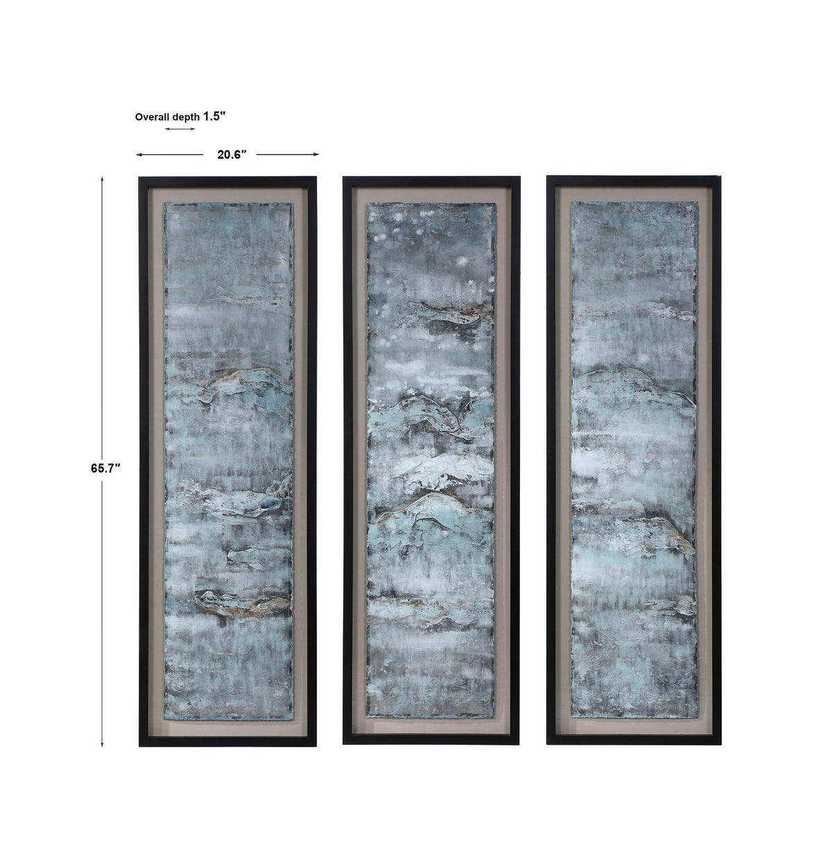 Ocean Swell Framed Prints, S/3, 3 Cartons Paintings & Pictures| Uttermost