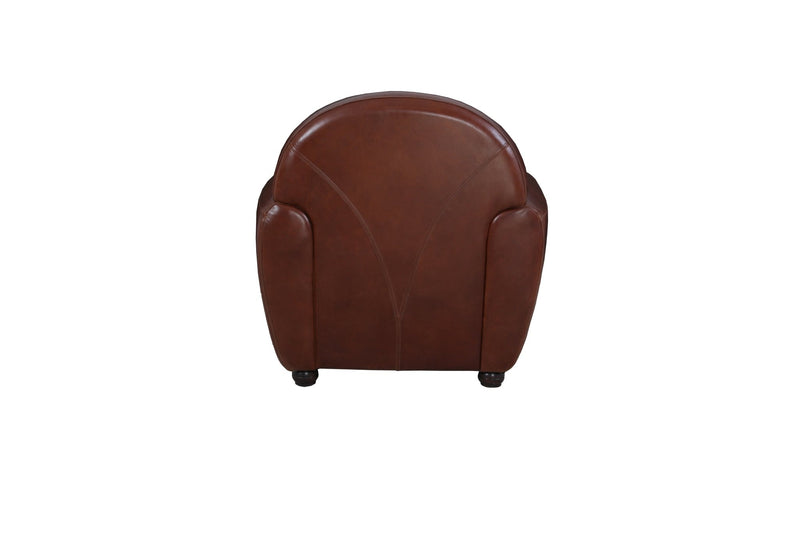 October Brown Leather Accent Chair - Al Rugaib Furniture