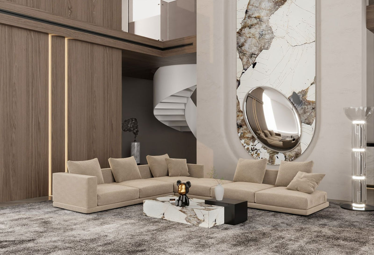 Off-white cocoa corner sofa model "Sahar" in size 330×250 Sectionals| Oak