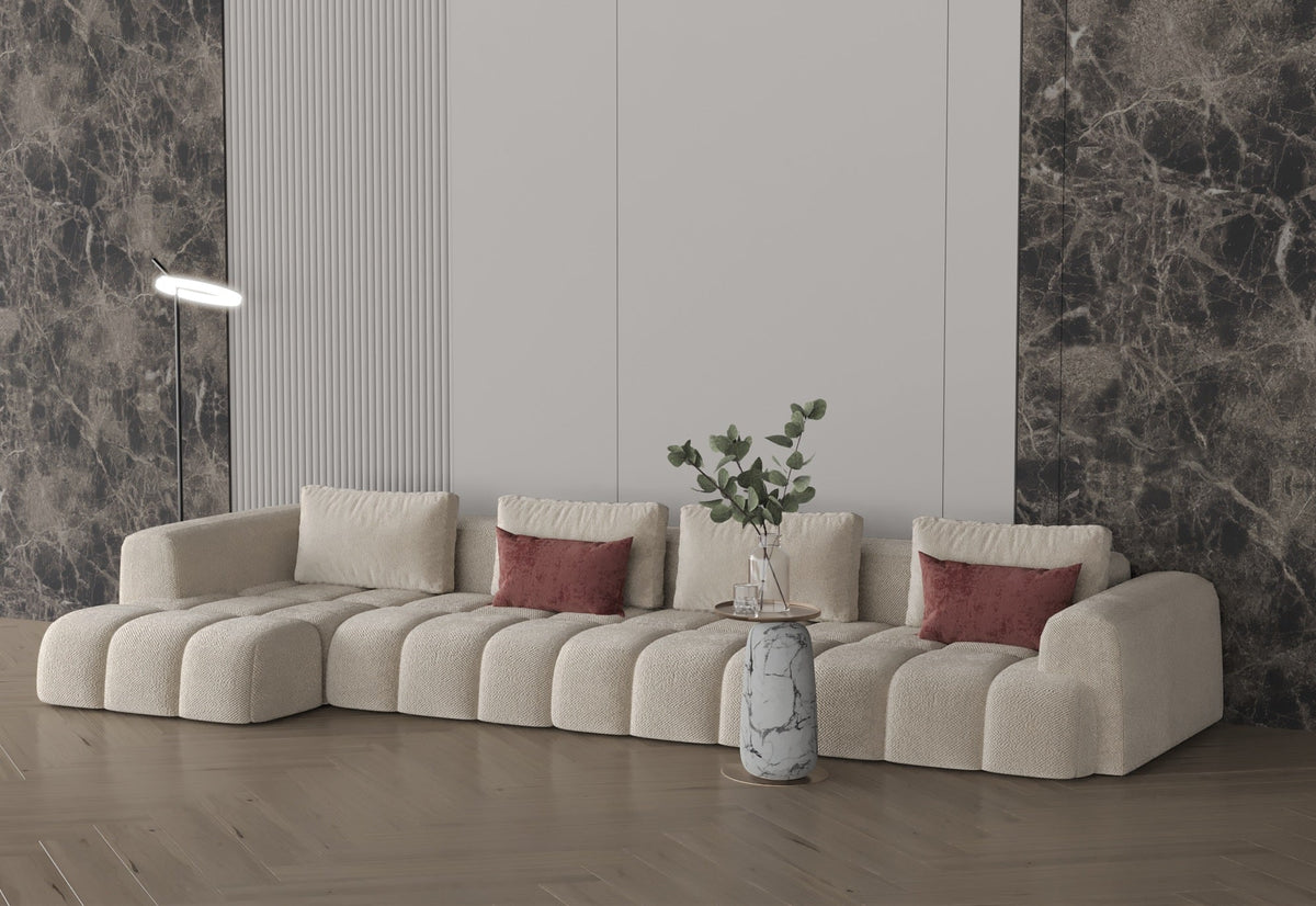 Off-white corner sofa model "Talaq" in size 320×170 Sectionals| Oak