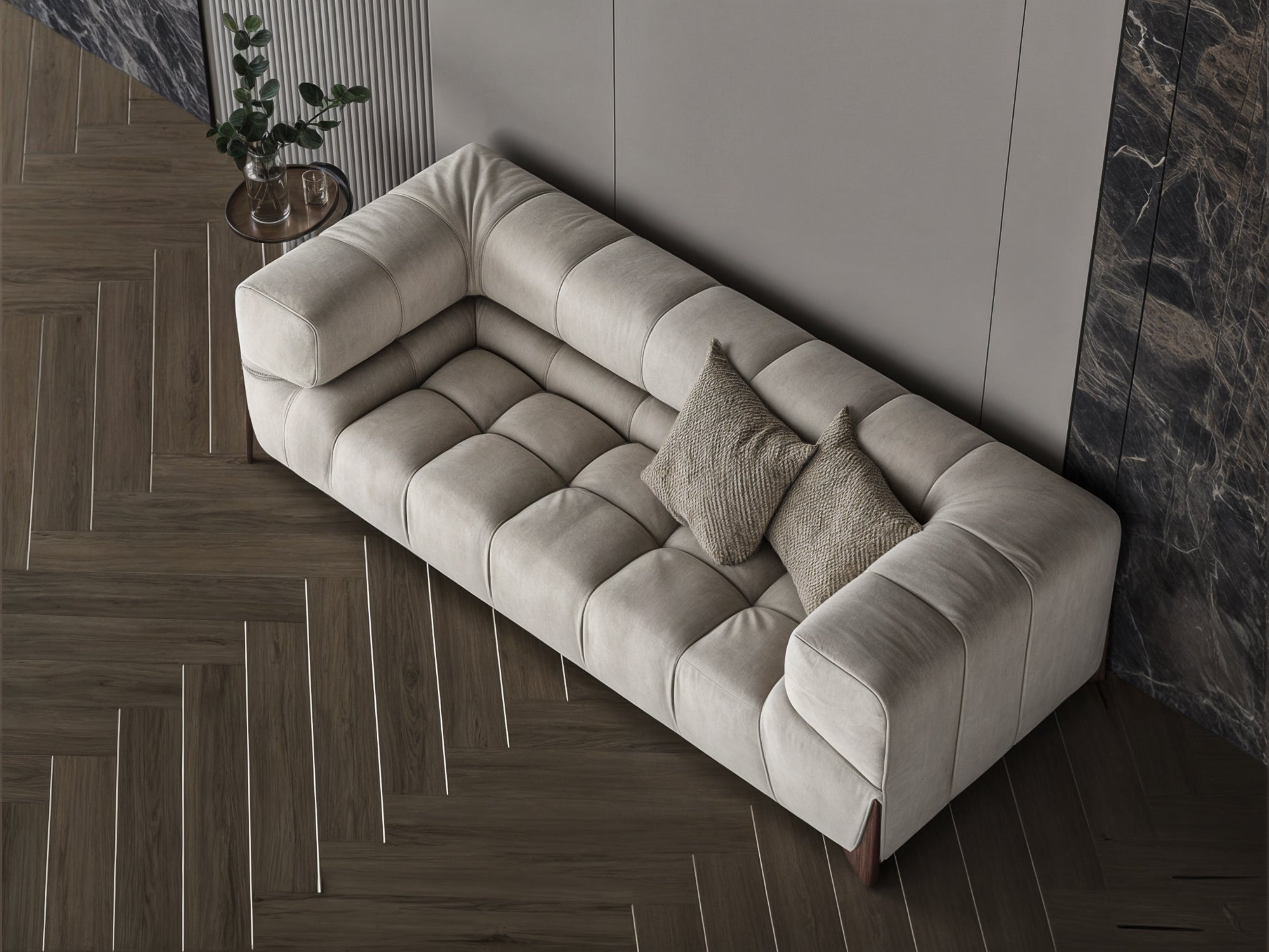 Off-White Sofa 240x87x40 cm Sofas & Loveseats| Oak