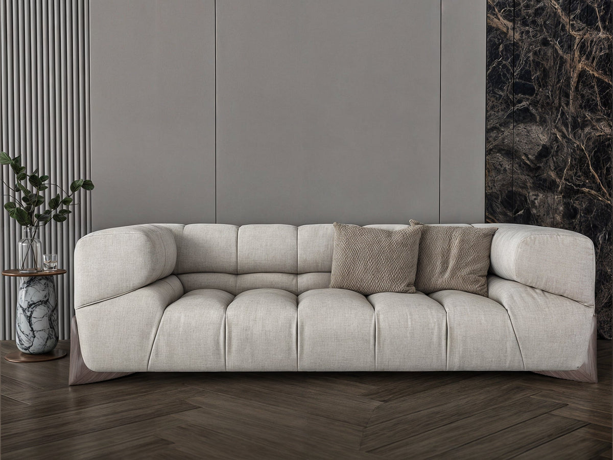 Off-White Sofa 240x87x40 cm Sofas & Loveseats| Oak