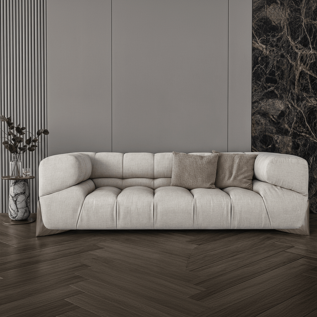 Off-White Sofa 240x87x40 cm Sofas & Loveseats| Oak