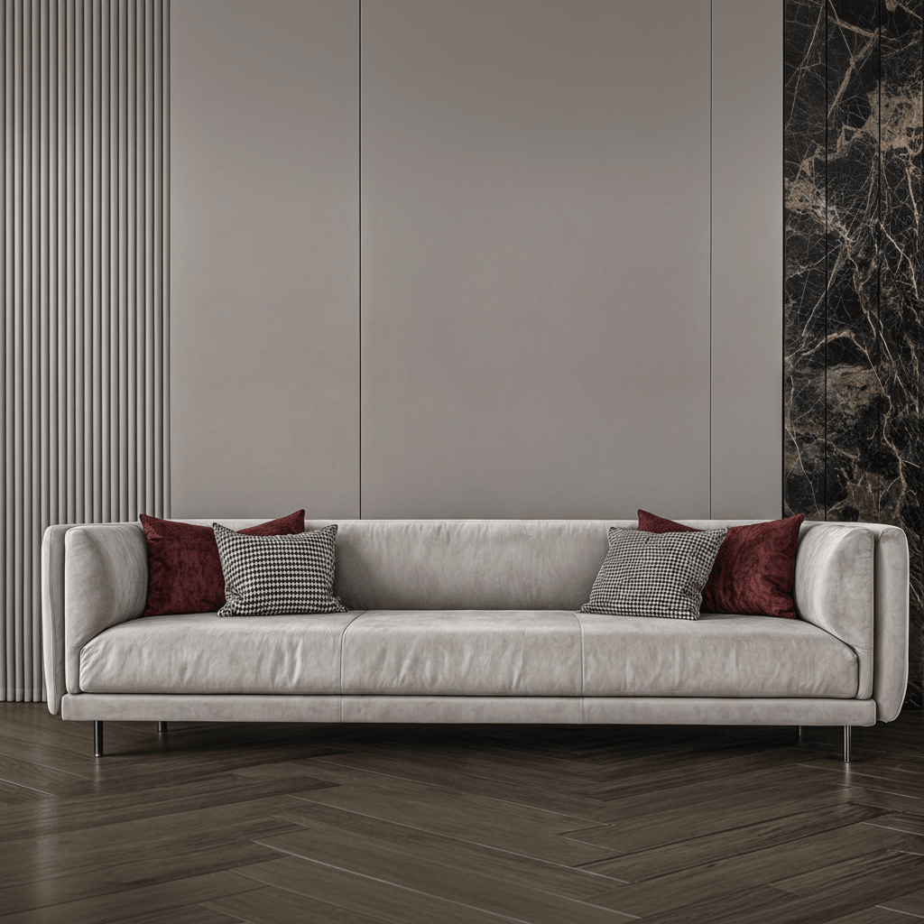 Off-White sofa Chanel fabric 230x85x45 cm Sofas & Loveseats| Oak