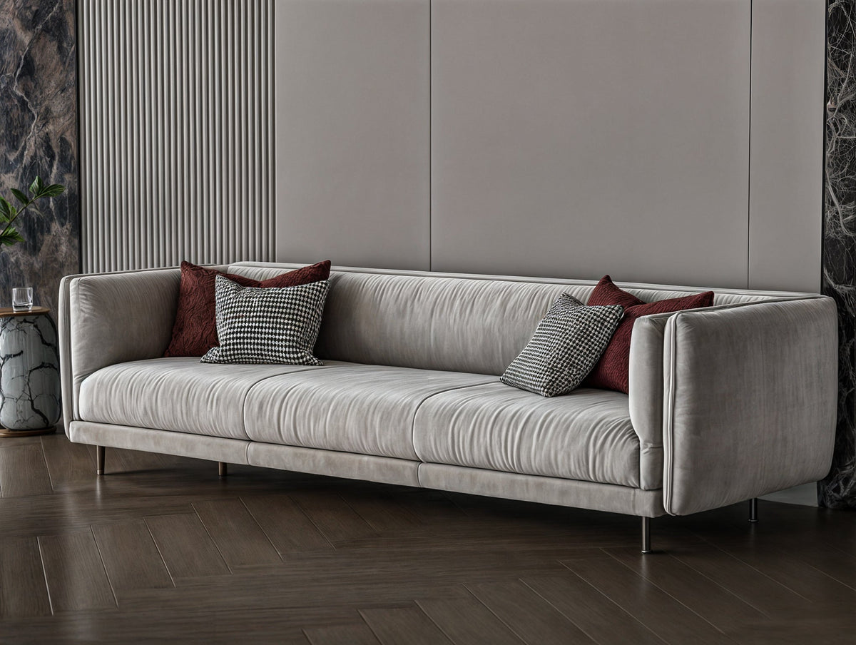 Off-White sofa Chanel fabric 230x85x45 cm Sofas & Loveseats| Oak