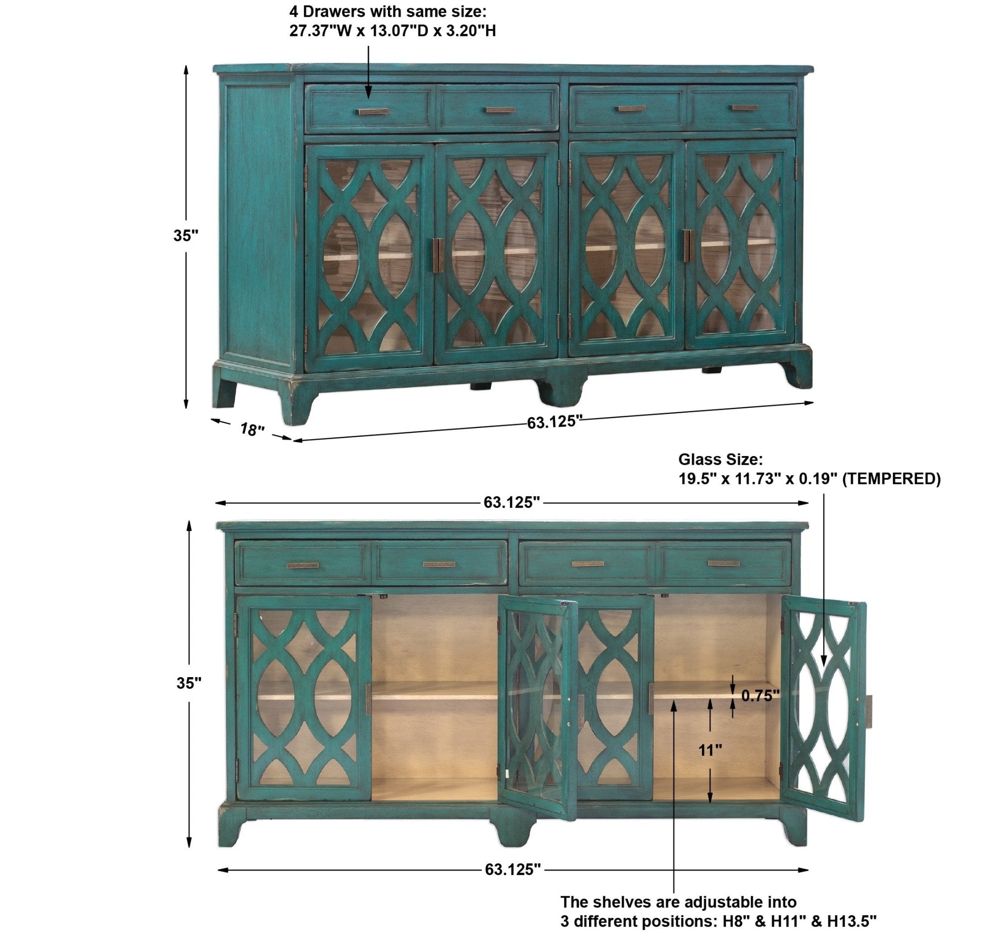 Oksana Credenza Cabinets & Chests| Uttermost