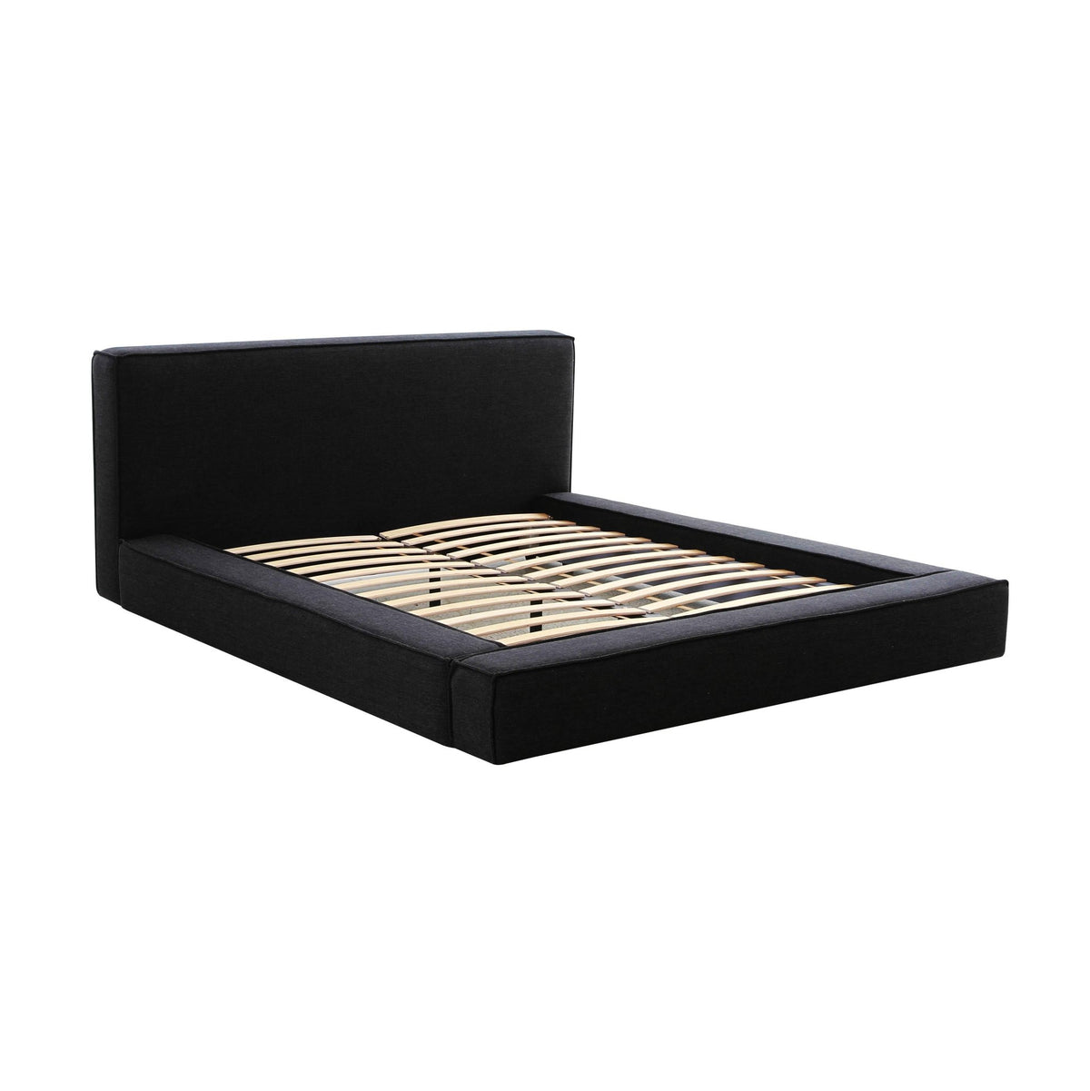 Olafur Black Linen King Bed Beds| TOV
