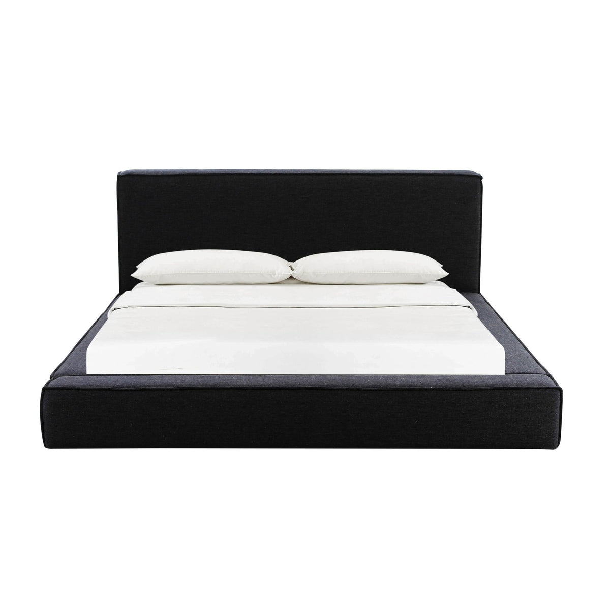 Olafur Black Linen King Bed Beds| TOV