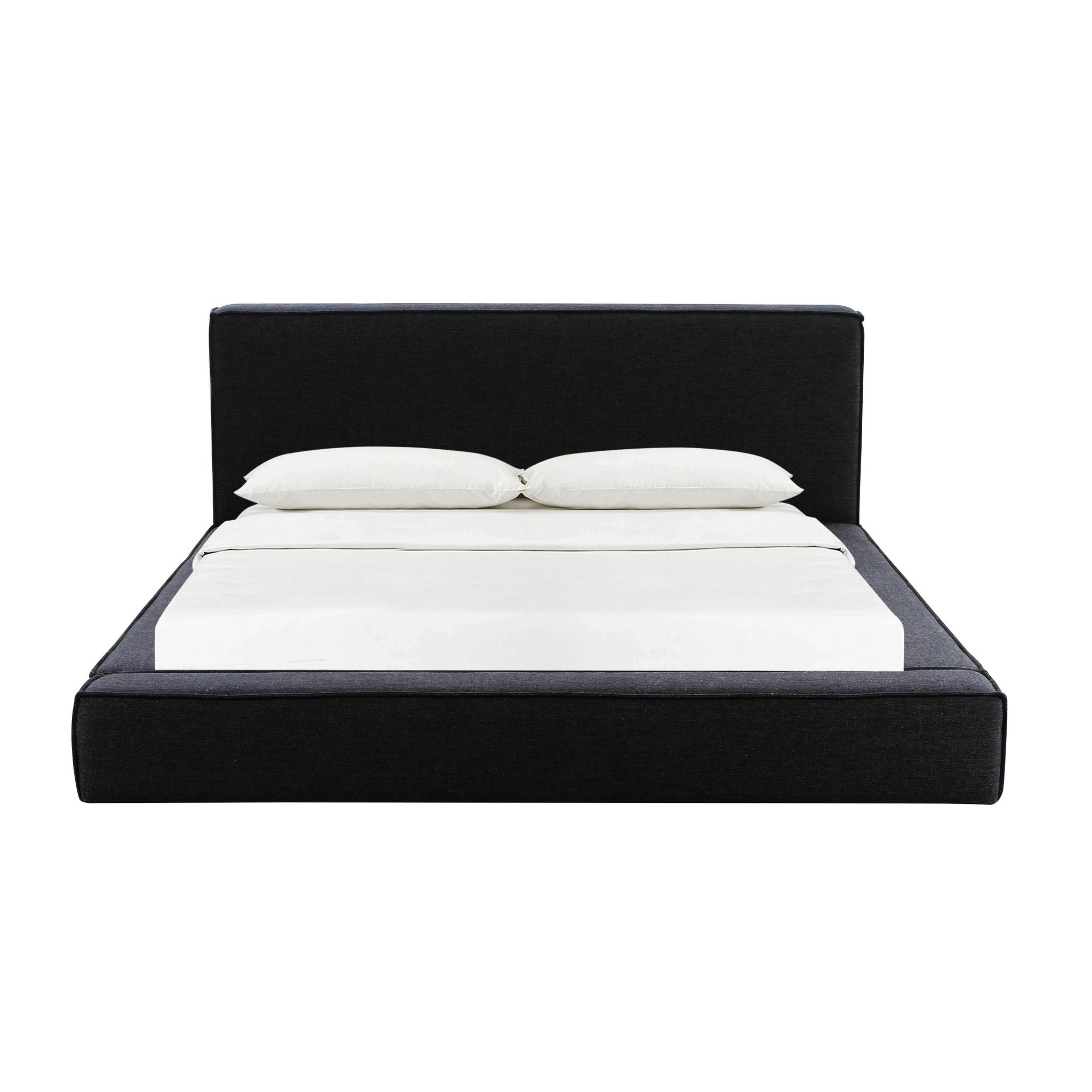 Olafur Black Linen King Bed Beds| TOV