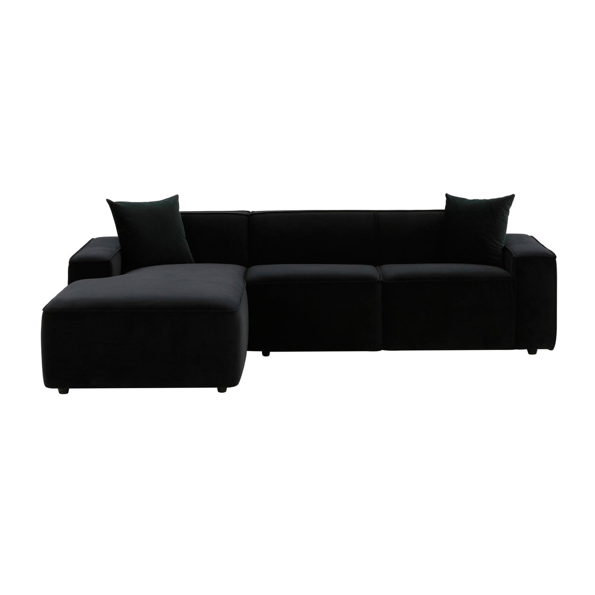 Olafur Black Velvet Sectional - LAF Sectionals| TOV