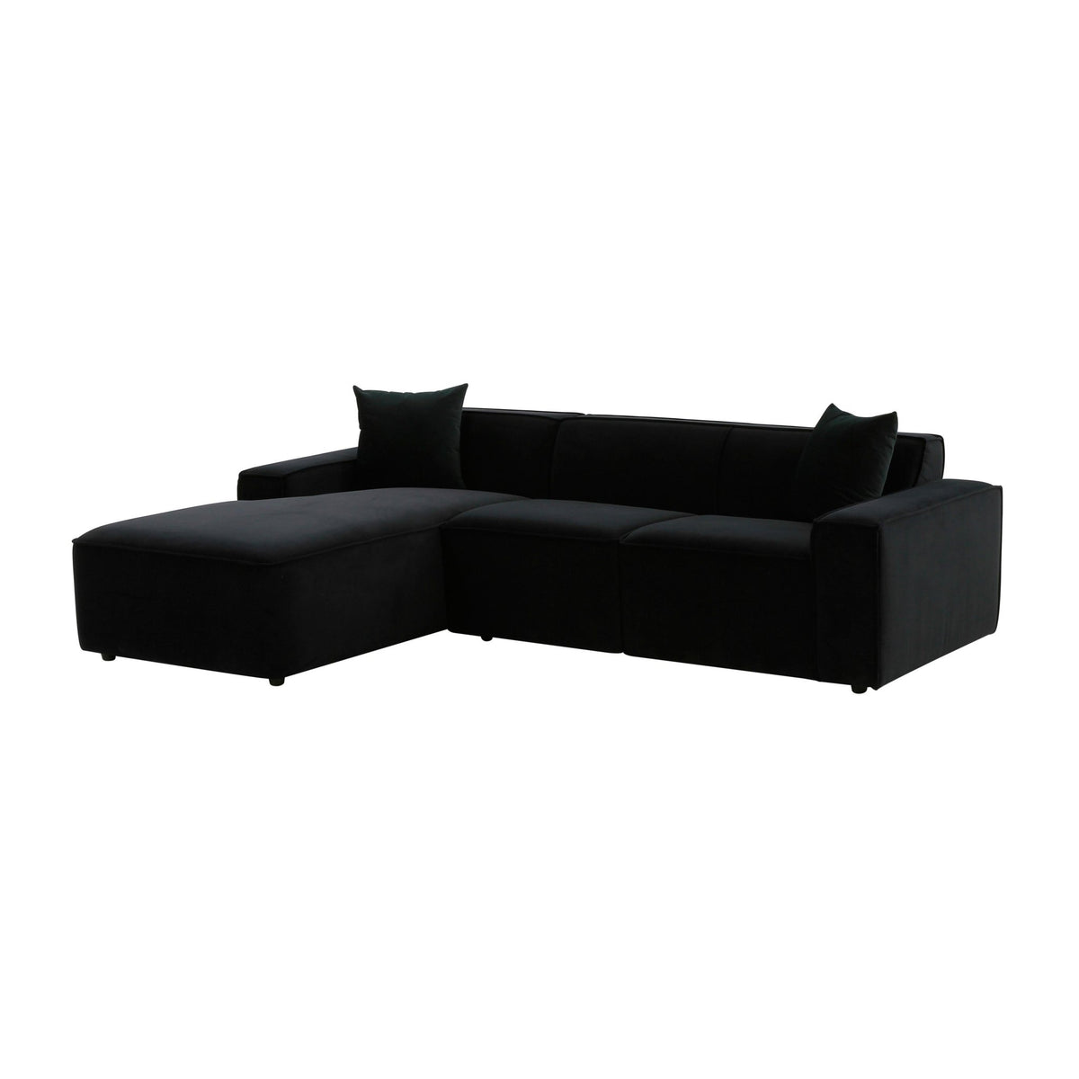 Olafur Black Velvet Sectional - LAF Sectionals| TOV