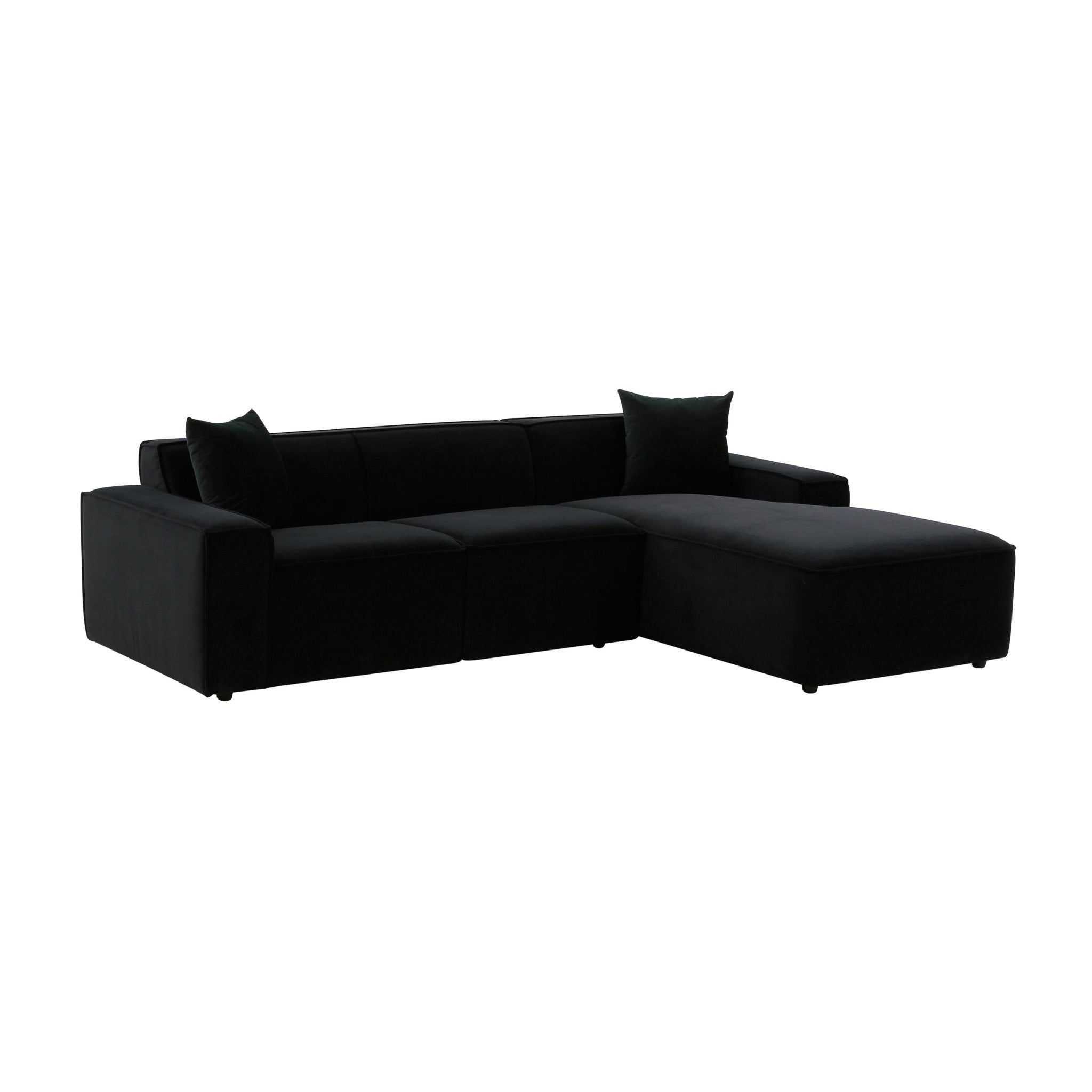 Olafur Black Velvet Sectional - RAF Sectionals| TOV