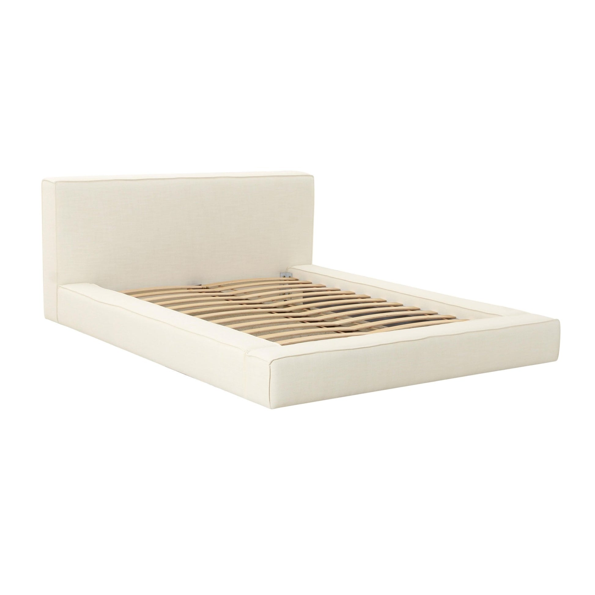 Olafur Cream Linen King Bed Beds| TOV