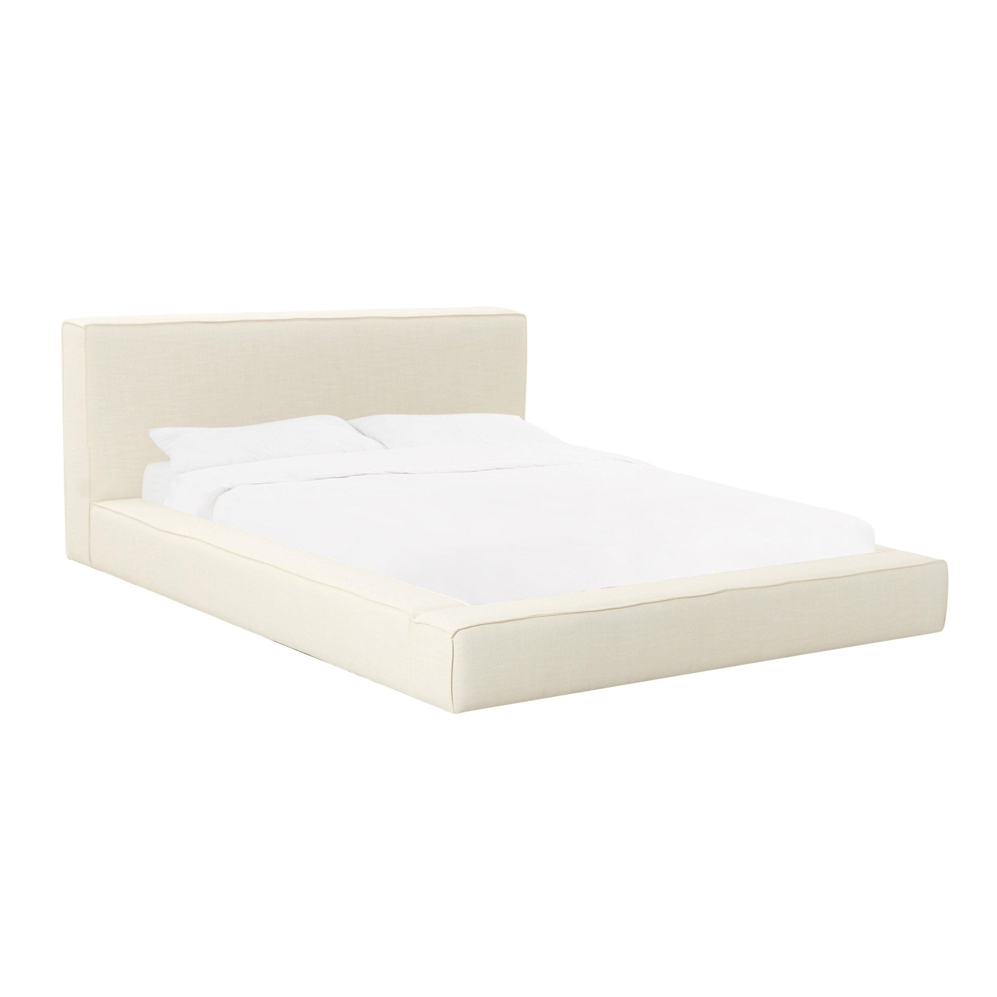 Olafur Cream Linen King Bed Beds| TOV